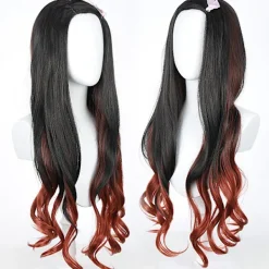 Ghost Blade cosplay-peruk med rosa rosett dekorerad köksdörr You Douz> Peruker