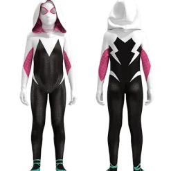 Ghost Spider-gwen Kostym Cosplay Kostym Party Jumpsuit Åtsittande Barnkläder Spiderman Ansiktsmålning 190cm - Perfet 150cm> Dräkter