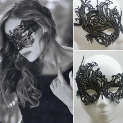 B2X Glamorös spetsmask - Enkel att ta på - Fästs med snöre><noscript><img width=