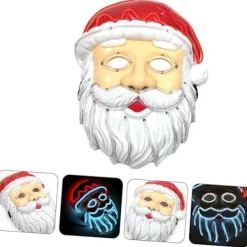 Glödande Mask Jultomtemask Julpartymask Säker att Använda Mask Selfie Dekoration Mask Lysande Mask Party Mask Rekvisita Prestationsmask Festival Vit | Fyndiq><noscript><img width=
