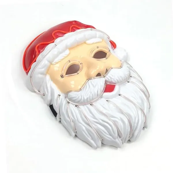 Glödande Mask Jultomtemask Julpartymask Säker att Använda Mask Selfie Dekoration Mask Lysande Mask Party Mask Rekvisita Prestationsmask Festival Vit | Fyndiq> Masker