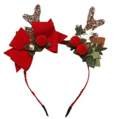 Glitter Renhuvudbonad Hjorthorn Rosetter Hårband Jul Påsk Hårband[D]> Tillbehör