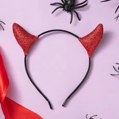 Glitter-diadem med djävulshorn><noscript><img width=