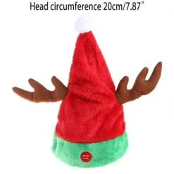 unbranded God Jul Hatt Ljus LED Nyårsmössa Atmosfär Sväng Fram och Tillbaka Hattar För Barn Vuxen Julklapp Dekoration><noscript><img width=