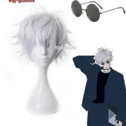 FMYSJ 2023-gojo Satoru Cosplay Peruker Anime Jujutsu Kaisen Gojo Kort Värmebeständigt Syntetiskt Hår Med Perukmössa Partyperuk Utan Ögonlapp (FMY) | Fyndiq> Peruker
