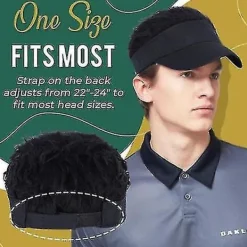 Golf Basebollkeps Med Falskt Hår Keps Solskydd Roliga Toupee Hattar Herr Spikad> Peruker
