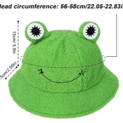 Gosig grodhatt - Grön packbar hinkhatt för höst och vinter> Huvudbonader