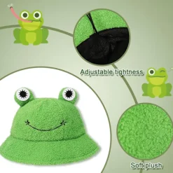 Gosig grodhatt - Grön packbar hinkhatt för höst och vinter><noscript><img width=