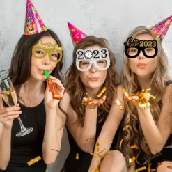 Gott nytt år glasögon Fancy nyår fest glasögon Celeb><noscript><img width=