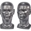 Grå glänsande Professionell Mannequin Head För Display Headset, Hörlurar, Spelkonsol, Hattar, Peruker Smycken L30hh> Huvudbonader