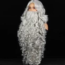 Grå tomte skägg komplett set><noscript><img width=