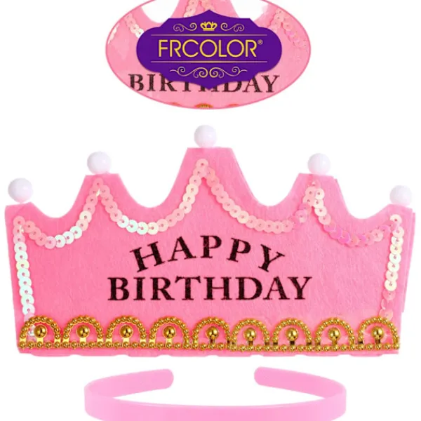 Grattis på födelsedagen hatt med blått LED> Huvudbonader