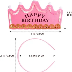 Grattis på födelsedagen hatt med blått LED><noscript><img width=