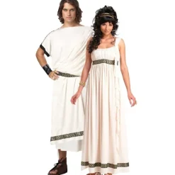 Grekisk toga-dräkt för par (man och kvinna) kvinnor M><noscript><img width=