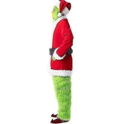 Grinch-kostym för julcosplay, vuxen Santa-kostym, set + mask - Perfekt XL><noscript><img width=