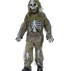 Grön General Zombie Dräkt Maskeradskräck Skelettdräkt Halloweenfestföreställning Rekvisita MJ51><noscript><img width=