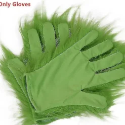 KOOLYOU Grön Grinch Mask Santa Grinch Cosplay Mask Med Handskar Juldräkt Cosplay rekvisita none><noscript><img width=