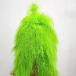 Grön Hårig Monster Grinchen Mask Latex Huvudbonad Clown Julmask Rekvisita1> Masker