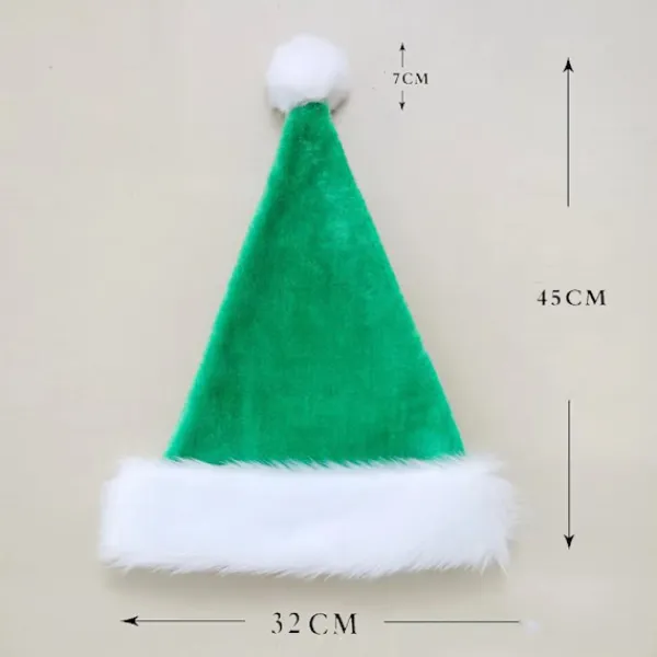 Grön jultomte Tomtedräkt för vuxna deluxe tomtekostym pl> Huvudbonader