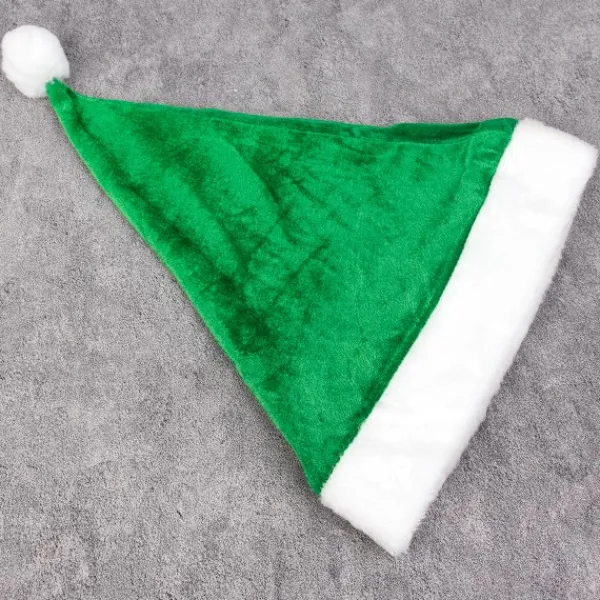 Grön Sammetsjulhatt för Vuxna och Barn - Festlig Klädsel> Huvudbonader