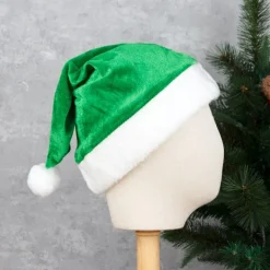 Grön Sammetsjulhatt för Vuxna och Barn - Festlig Klädsel><noscript><img width=