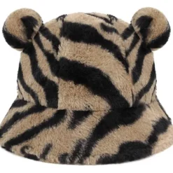 Grodahatt för Vuxna Bomullshatt Grodhatt Fiskare Strandfestival Solhatt Klä upp sig Fest Grodhatt Khaki Zebra Björnöra -> Huvudbonader