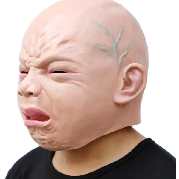 Gråtande bebis mask realistisk latex lämplig för Halloween kostymfest karneval rollspel> Masker