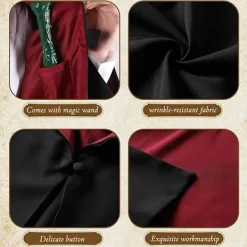 Gryffindor Trollkarlsrock Kostym med Slips för Vuxen Cosplay[JUN] (XL)><noscript><img width=