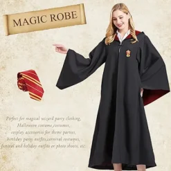 Gryffindor Trollkarlsrock Kostym med Slips för Vuxen Cosplay[JUN] (XL)><noscript><img width=