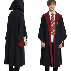 Gryffindor Trollkarlsrock Kostym med Slips för Vuxen Cosplay[JUN] (XL)><noscript><img width=
