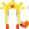 Gul Anka Hatt Plysch Öron Rörliga Hoppande Hattar Lång Mjuk Söt Djur Hatt Pop Up Öron Påskmössa Utklädnad Cosplay> Huvudbonader
