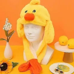 Gul Ankh Hatt Plysch Öron Rörliga Hoppande Hattar Lång Mjuk Söt Djurhatt Pop Up Öron Påskmössa Utklädnad Cosplay><noscript><img width=