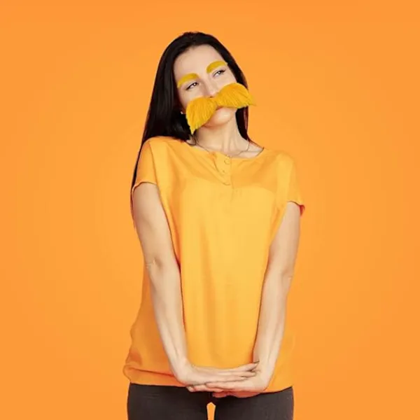 Gul Mustasch och Ögonbryn Cosplay Kostymtillbehör Roliga Festartiklar Män Kvinnor> Tillbehör