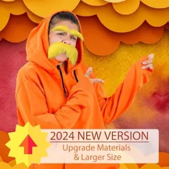 Gul Mustasch och Ögonbryn Cosplay Kostymtillbehör Roliga Festartiklar Män Kvinnor-FA-><noscript><img width=