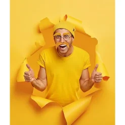 Gul Mustasch och Ögonbryn Cosplay Kostymtillbehör Roliga Festartiklar Män Kvinnor-FQ-><noscript><img width=