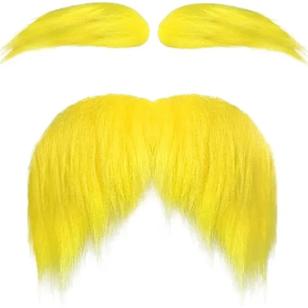 Gul Mustasch och Ögonbryn Cosplay Kostymtillbehör Roliga Festartiklar Män Kvinnor> Tillbehör