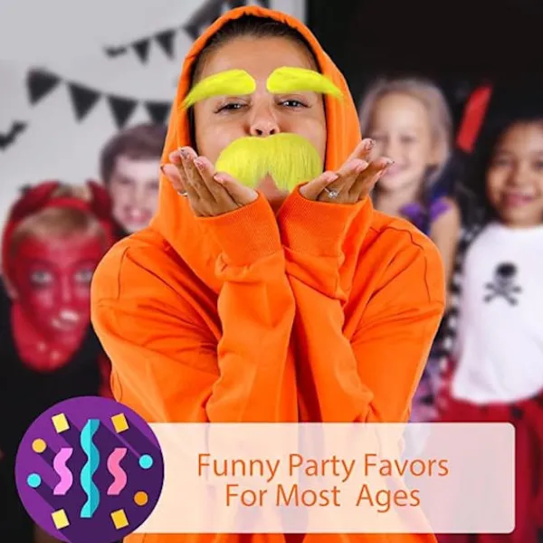 Gul Mustasch och Ögonbryn Cosplay Kostymtillbehör Roliga Festartiklar Män Kvinnor> Tillbehör