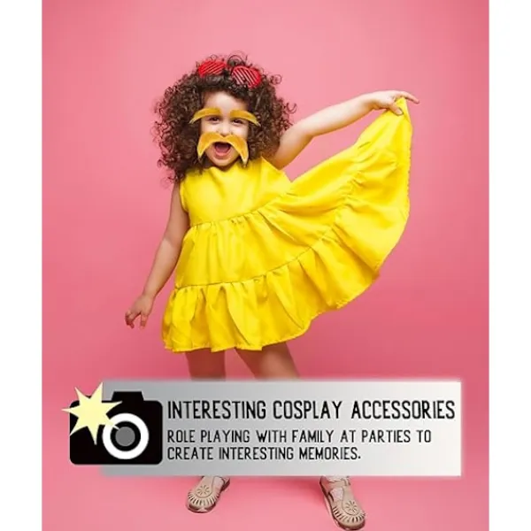 Gul Mustasch och Ögonbryn Cosplay Kostymtillbehör Roliga Festartiklar Män Kvinnor> Tillbehör