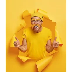 Gul Mustasch och Ögonbryn Cosplay Kostymtillbehör Roliga Festartiklar Män Kvinnor><noscript><img width=