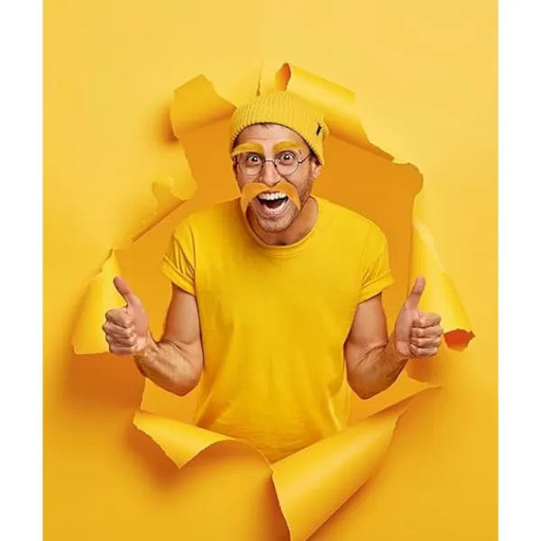 Gul Mustasch och Ögonbryn Cosplay Kostymtillbehör Roliga Festartiklar Män Kvinnor> Tillbehör
