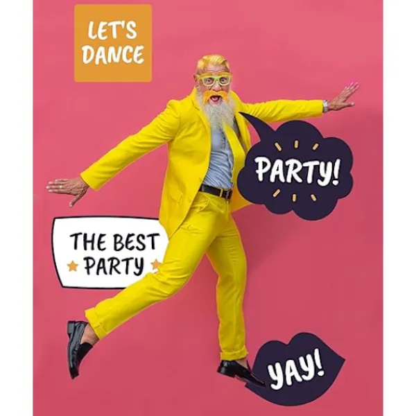 Gul Mustasch och Ögonbryn Cosplay Kostymtillbehör Roliga Festartiklar Män Kvinnor-FQ-> Tillbehör