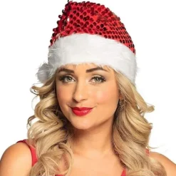 Guld Färg Glitter Julhatt för Vuxna, En Storlek> Huvudbonader