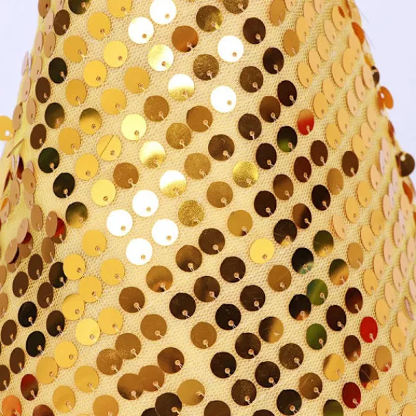 Guld Färg Glitter Julhatt för Vuxna, En Storlek> Huvudbonader