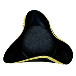 Guld-kantad pirathatt för Halloween-scenföreställningar, Captain Jack-hatt><noscript><img width=