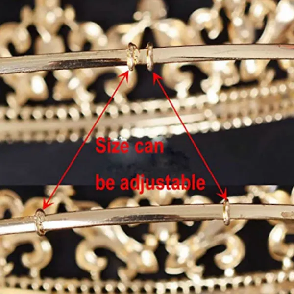 Gyllene Kungakrona för Män Justerbar Imperial Medeltida Födelsedagskrona Bal Kungar> Huvudbonader