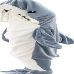 Hajformad filt-hoodie Hajfilt Supermjuk mysig flanell-hoodie Haj sovsäck Haj onesie filt Hajsvans Bärbar fleecefilt Sha XL XL> Dräkter