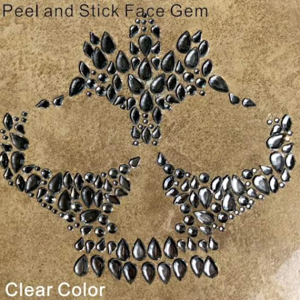 KOOLYOU Halloween 1 bit festlig skalle ansikte tänder smink klistermärke> Smink