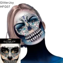 KOOLYOU Halloween 1 bit sminkpärla skalltänder klistermärke> Smink