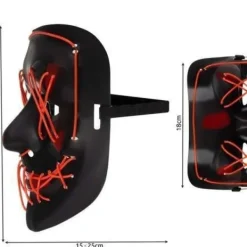 Otego Halloween - Maskerad mask - LED illuminated - Cosplay Halloween><noscript><img width=