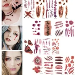 Otego Halloween - Sårtatuering / Tatuering stickers NHT - 024> Smink